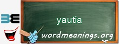 WordMeaning blackboard for yautia